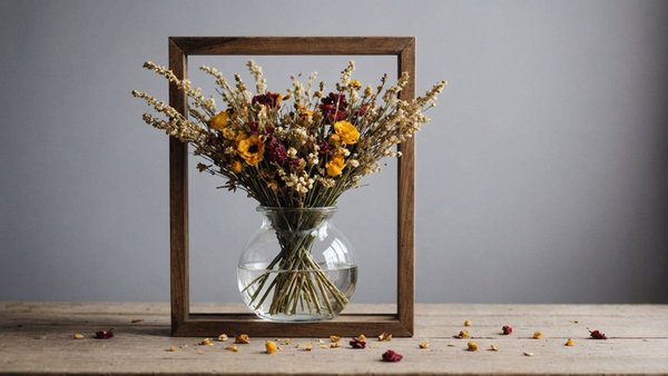 Décor et cadeaux uniques avec fleurs séchées